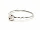 Bague 54 Bague en or blanc 18 carats avec diamant brillant 0,03 ct 58 Facettes 579277RV