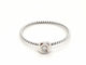 Bague 54 Bague en or blanc 18 carats avec diamant brillant 0,03 ct 58 Facettes 579277RV
