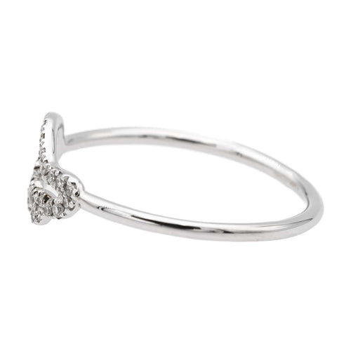 Bague 54 Bague aile d’ange en or blanc 18 carats et diamants 58 Facettes 579296RV