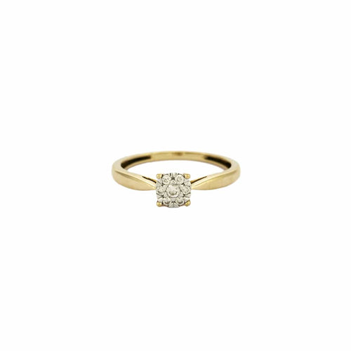 Bague 52 Bague motif floral en or jaune 18 carats et diamants 58 Facettes BO/230037/