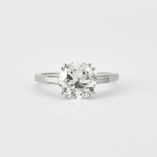 Bague 57 BOUCHERON - Bague Art Déco en platine et diamants 58 Facettes