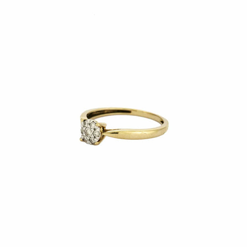 Bague 52 Bague motif floral en or jaune 18 carats et diamants 58 Facettes BO/230037/