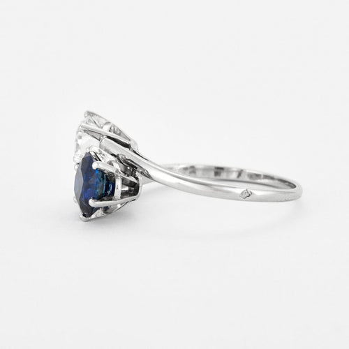 Bague 57 MELLERIO - Bague Toi & Moi Saphir Diamant 58 Facettes