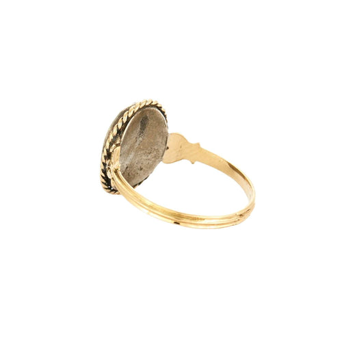 Bague 56 Bague camée sur agathe en or jaune 58 Facettes BO/230124
