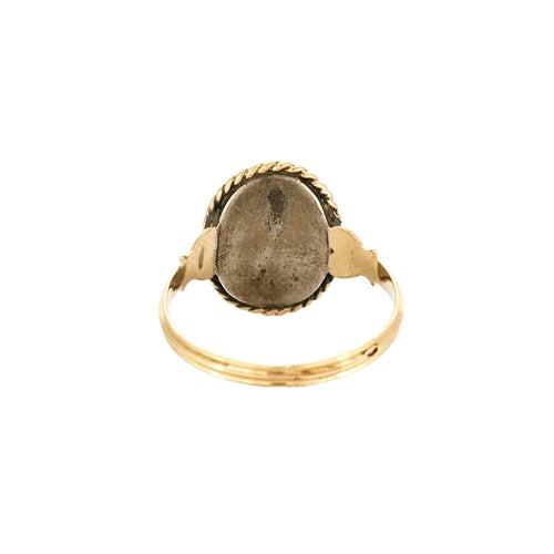 Bague 56 Bague camée sur agathe en or jaune 58 Facettes BO/230124