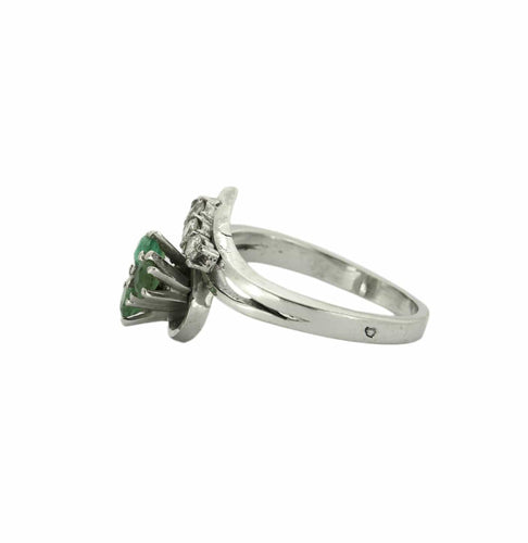 Bague 53 Bague "Noy" motifs floraux en or blanc 18 carats et diamants 58 Facettes BO/230064