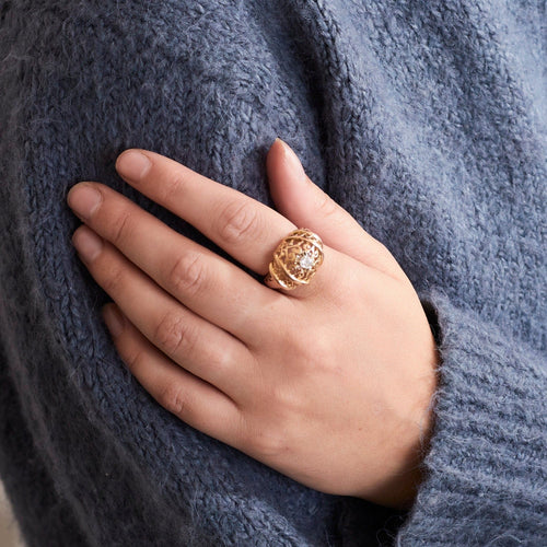 Bague 61 Bague « Garance » en or jaune 18k et diamant 58 Facettes BO/230038
