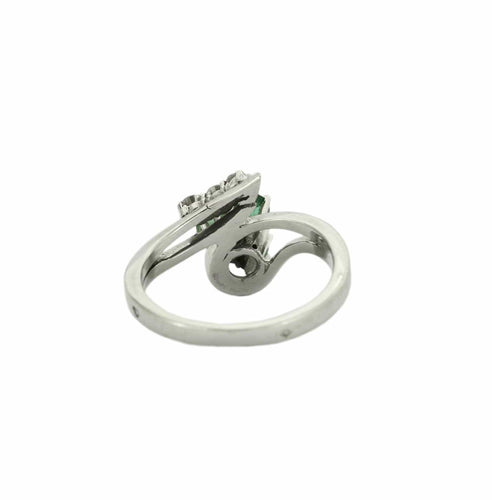 Bague 53 Bague "Noy" motifs floraux en or blanc 18 carats et diamants 58 Facettes BO/230064