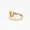 Bague 52 Bague en or jaune et gris sertie d'une aigue-marine et de diamants 58 Facettes LF9
