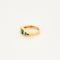 Bague 52 Bague Gypsy en or jaune 18 carats, émeraude et saphirs 58 Facettes 1