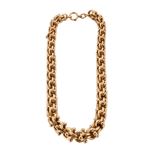 Collier Collier maille royale ras de cou en or jaune 18 carats 58 Facettes BO/230101