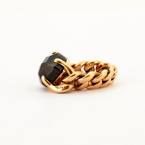 Bague 51 POMELLATO - Bague "Lola" Or Rose et Grenat 58 Facettes