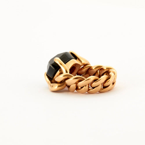 Bague 51 POMELLATO - Bague "Lola" Or Rose et Grenat 58 Facettes