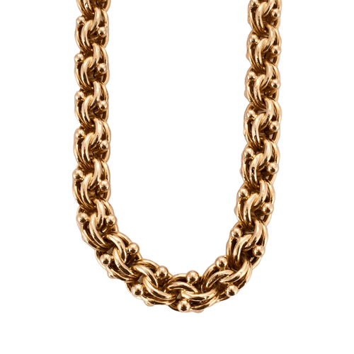 Collier Collier maille royale ras de cou en or jaune 18 carats 58 Facettes BO/230101