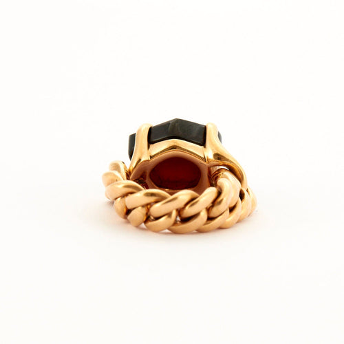 Bague 51 POMELLATO - Bague "Lola" Or Rose et Grenat 58 Facettes