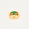 Bague 57 Bague jonc en or jaune 18 carats avec émeraude 58 Facettes 1