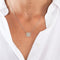 Collier Collier or gris diamants motif trèfle 58 Facettes L4