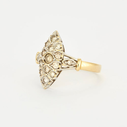 Bague 56 Bague marquise avec diamants 58 Facettes DV0608-2