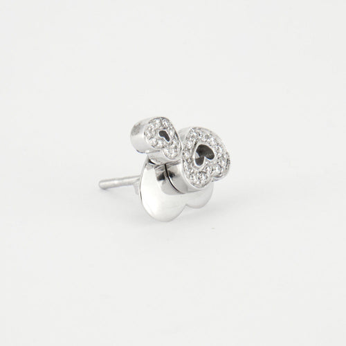 Boucles d'oreilles Pasquale Bruni - Boucles d'oreilles double cœurs diamants 58 Facettes P9L8