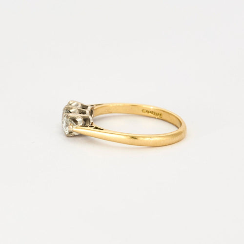 Bague 51 Bague en or jaune et diamants 58 Facettes DV5653-3-51-2