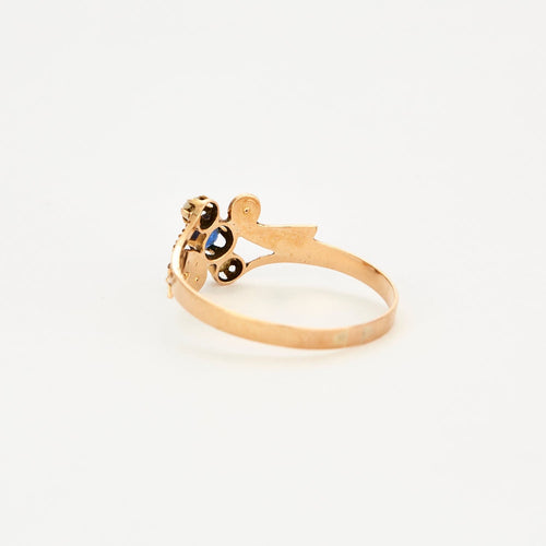 Bague 57 Bague saphir et perles 58 Facettes DV0608-5