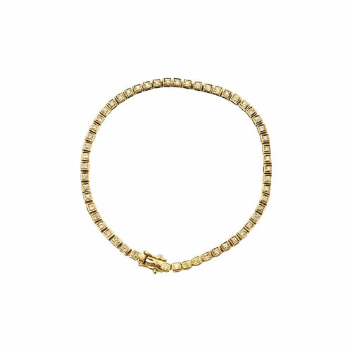 Bracelet Bracelet rivière - Bracelet serti clos en or jaune 18k et diamants 58 Facettes BO/230120