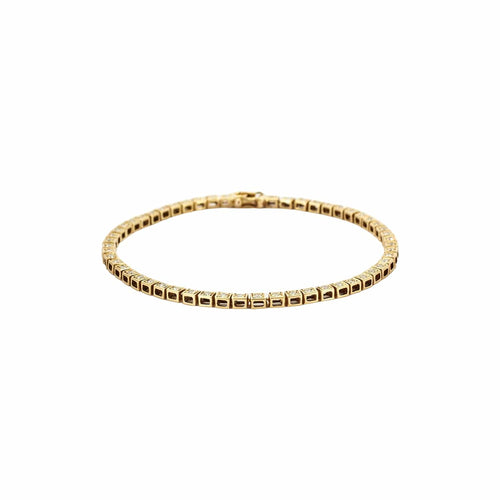 Bracelet Bracelet rivière - Bracelet serti clos en or jaune 18k et diamants 58 Facettes BO/230120