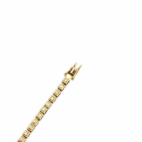Bracelet Bracelet rivière - Bracelet serti clos en or jaune 18k et diamants 58 Facettes BO/230120