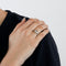 Bague 52 Bague en or jaune et gris sertie d'une aigue-marine et de diamants 58 Facettes LF9