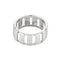 Bague 61 Chaumet - Bague bandeau Class One en or blanc et diamants 58 Facettes BO/230007 STA