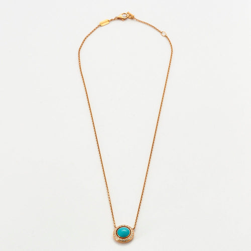 Collier PIAGET - Pendentif "Possession" Or Rose, Turquoise & Diamants 58 Facettes G33PD200