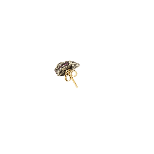 Boucles d'oreilles Gucci - Boucles d’oreilles tigre en or jaune 18k, argent et rubis 58 Facettes BO/250005