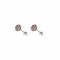 Boucles d'oreilles Puces d’oreilles entourage en or blanc et diamants, rubis 58 Facettes BO/230031 NSS