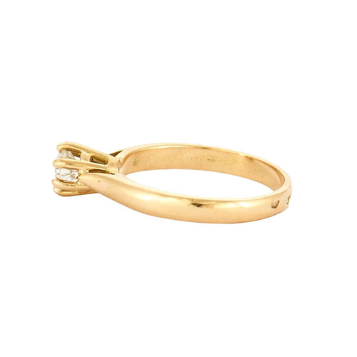 Bague 51.5 Bague solitaire en or jaune 18 carats et diamant 0,20 ct 58 Facettes BO/230022 RIV