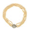 Collier Collier ras-de-cou trois rangs de perles en or gris et diamants 58 Facettes BO/230036 STA