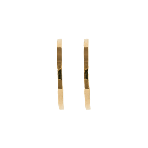 Boucles d'oreilles Boucles d’oreilles créoles tubes carrés en or jaune 18 carats 58 Facettes BO/230117