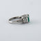 Bague 53 Bague Rétro Platine Emeraude et Diamants 58 Facettes