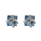 Boucles d'oreilles Boucles d'oreilles en or blanc 18 carats et diamants, aigue-marine 58 Facettes BO/230036
