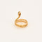 Bague 54 Bague serpent vintage en or jaune 18 carats, saphir rose et diamants 58 Facettes