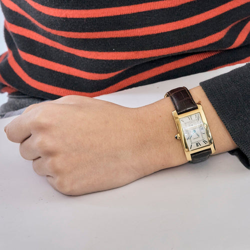 Montre CARTIER - Tank Américaine - Montre or jaune 58 Facettes 230343