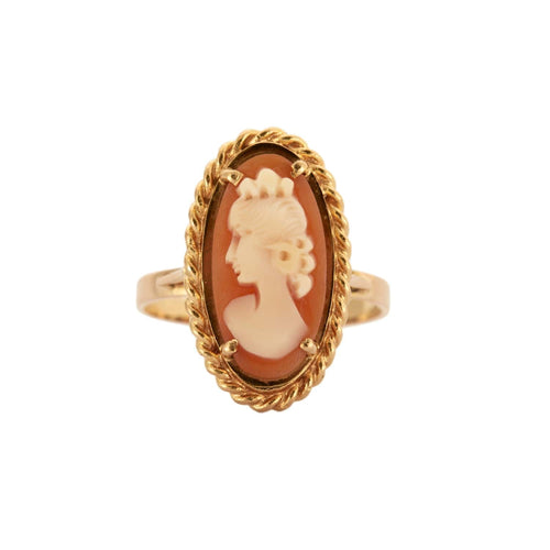 Bague 55 Bague camée sur coquillage en or jaune 58 Facettes BO/230074