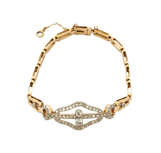 Bracelet Bracelet Art Déco en or jaune 18k et diamants 58 Facettes BO/230026
