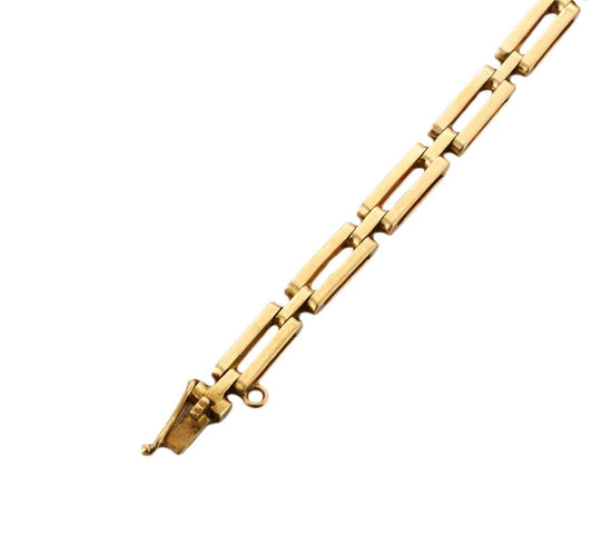 Bracelet Bracelet Art Déco en or jaune 18k et diamants 58 Facettes BO/230026