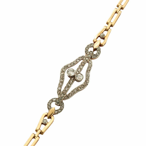 Bracelet Bracelet Art Déco en or jaune 18k et diamants 58 Facettes BO/230026
