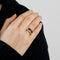 Bague 54 Bague Tank Art déco pavée de diamants en or jaune et rubis 58 Facettes BO/230060 RIV