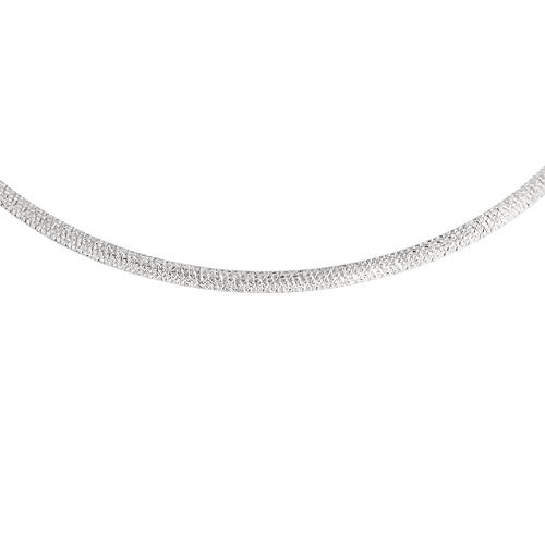 Collier Collier maille oméga réversible en or jaune et or blanc 58 Facettes BO/250006