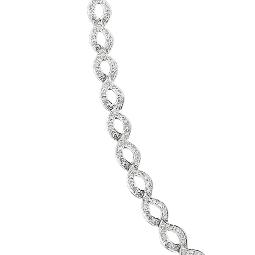 Collier Collier motif torsadé en or blanc 18 carats et diamants 58 Facettes BO/250016