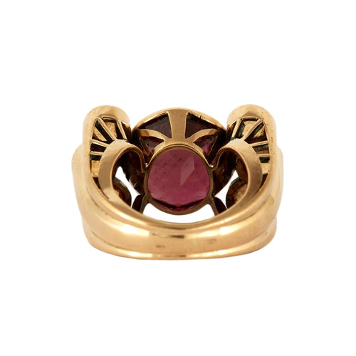 Bague 50.5 Bague Giorgia vintage en or jaune 18 carats et grenat, topazes 58 Facettes BO/230014 STA