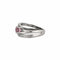 Bague 51 Bague Dimona en or blanc 18k, saphirs roses et diamants 58 Facettes BO/230063