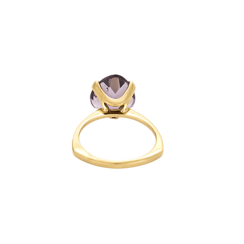 Bague 54 Fred - Bague sertie d’une améthyste ronde en or jaune 18 carats 58 Facettes 1409-21